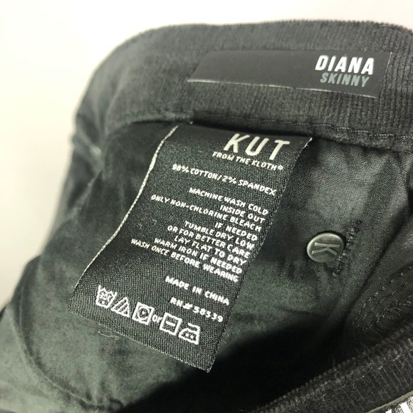 Kut from the Kloth Diana Corduroy Relaxed Fit Skinny Jeans In Pebble Siz… - Picture 14 of 14